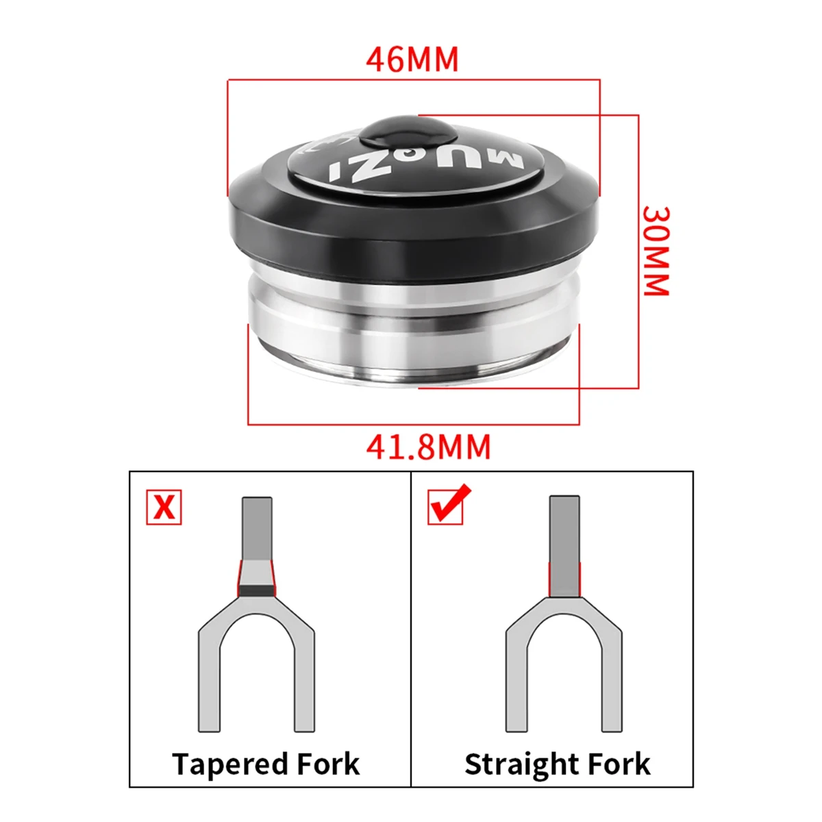 MUQZI MTB ε ũ ,     , 1 1/8 帮 28.6mm ƮƮ ũ, 42mm