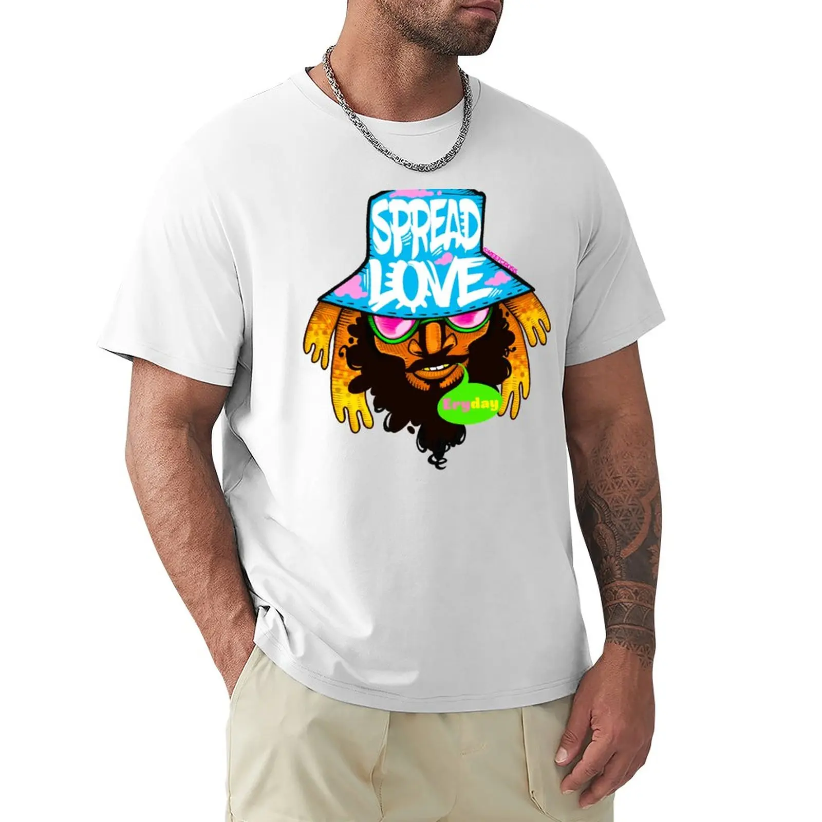 

Spread Love T-Shirt hippie clothes anime customs design your own men clothes