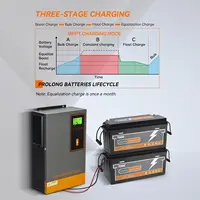 Contrôleur de charge solaire MPPT PowMr 140A avec écran LCD, compatible avec les batteries au lithium et au plomb-acide 24V 48V, avec panneau solaire, entrée 60~500VDC 5