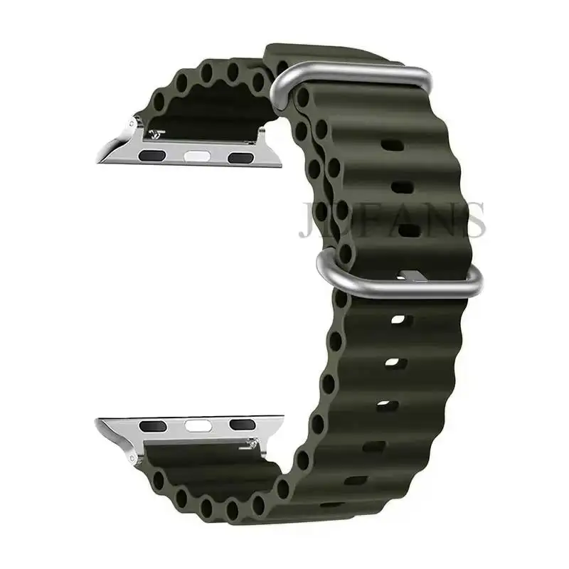 ตัวเลือกสินค้า เข็มขัดแท้ Apple Watch Ultra ยืดหยุ่น 49/44/45/41/40/38 มม.