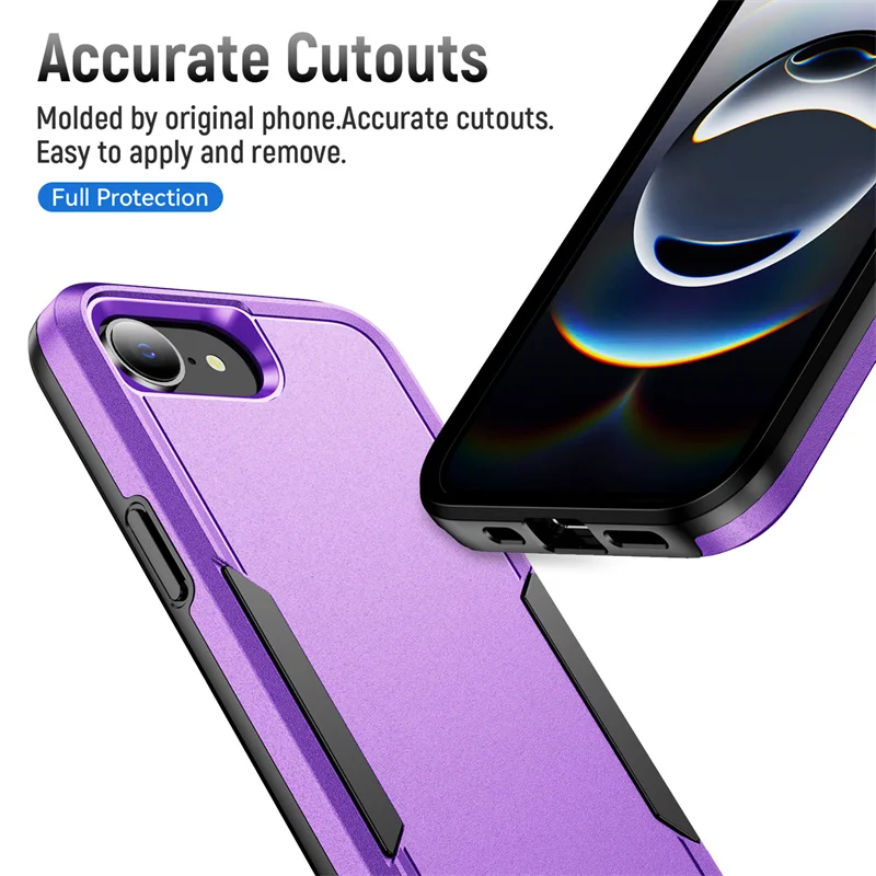 Heavy Duty Rugged Shockproof Protective Case with Hard PC Back Cover