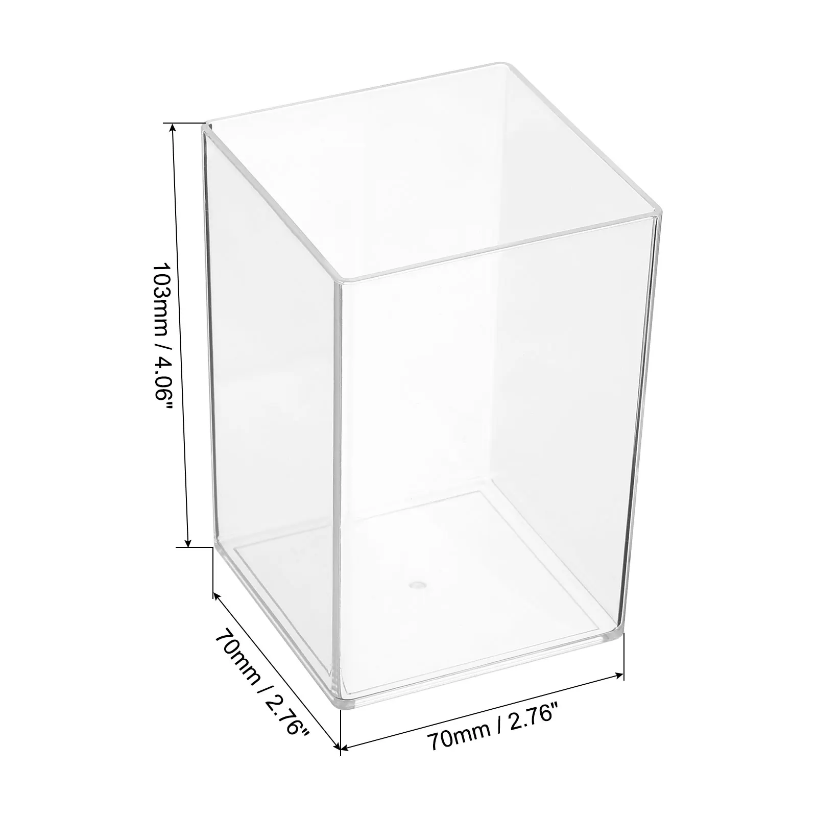 Acrylic Pen Holder Makeup Brush Clear Holder Desktop Pencil Organizer Pencil Cup Stationery Box Office Organizer Accessories