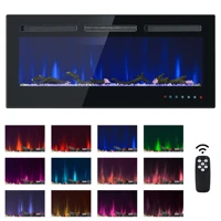 Настенные и встроенные электрические камины, 106,5×46,5×12 см, пульт дистанционного управления и сенсорный экран, 900/1800 Вт, 42 дюйма,