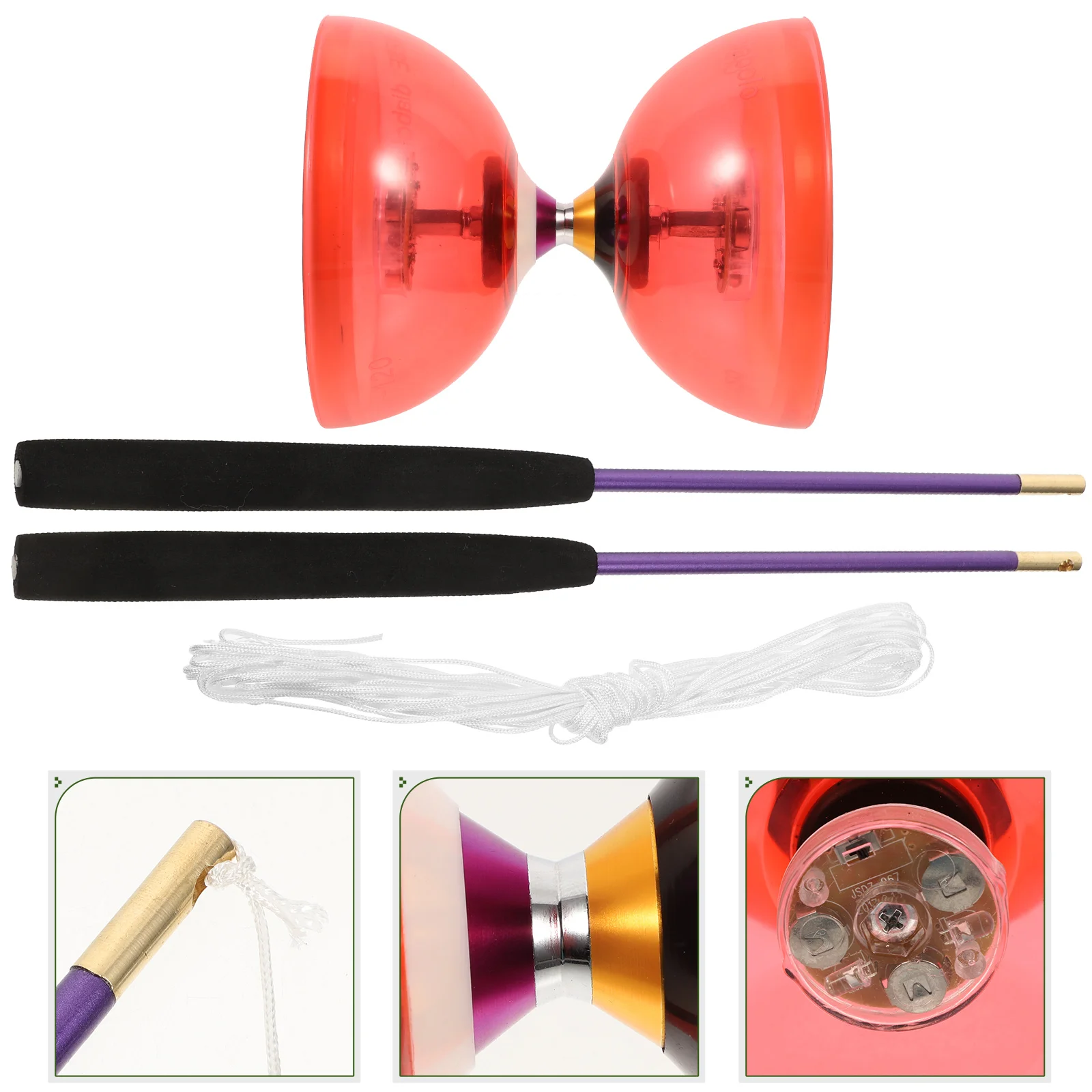 Beginner Double Wheel Diabolo Crystal Bearing Chinese YoYo Juggling Trick Toy Diabolo Toy Yoyo Hobby Collectibles