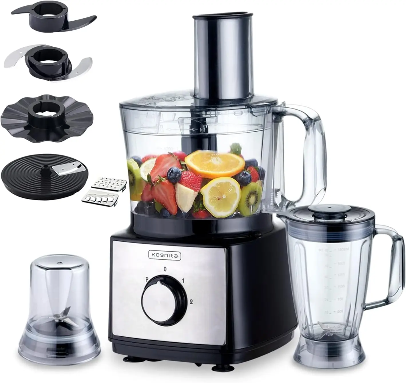 13 Cup Food Processor Blender Combo Vegetable Chopper, Food Processor 500W  with 2 Speeds Plus Pulse for Chopping, Slicing, Fine - AliExpress
