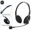 3.5mm Noise Cancelling Wired Headphones Adjustable Earphones Business Headset With Microphone For PC /Laptop/Computer 3