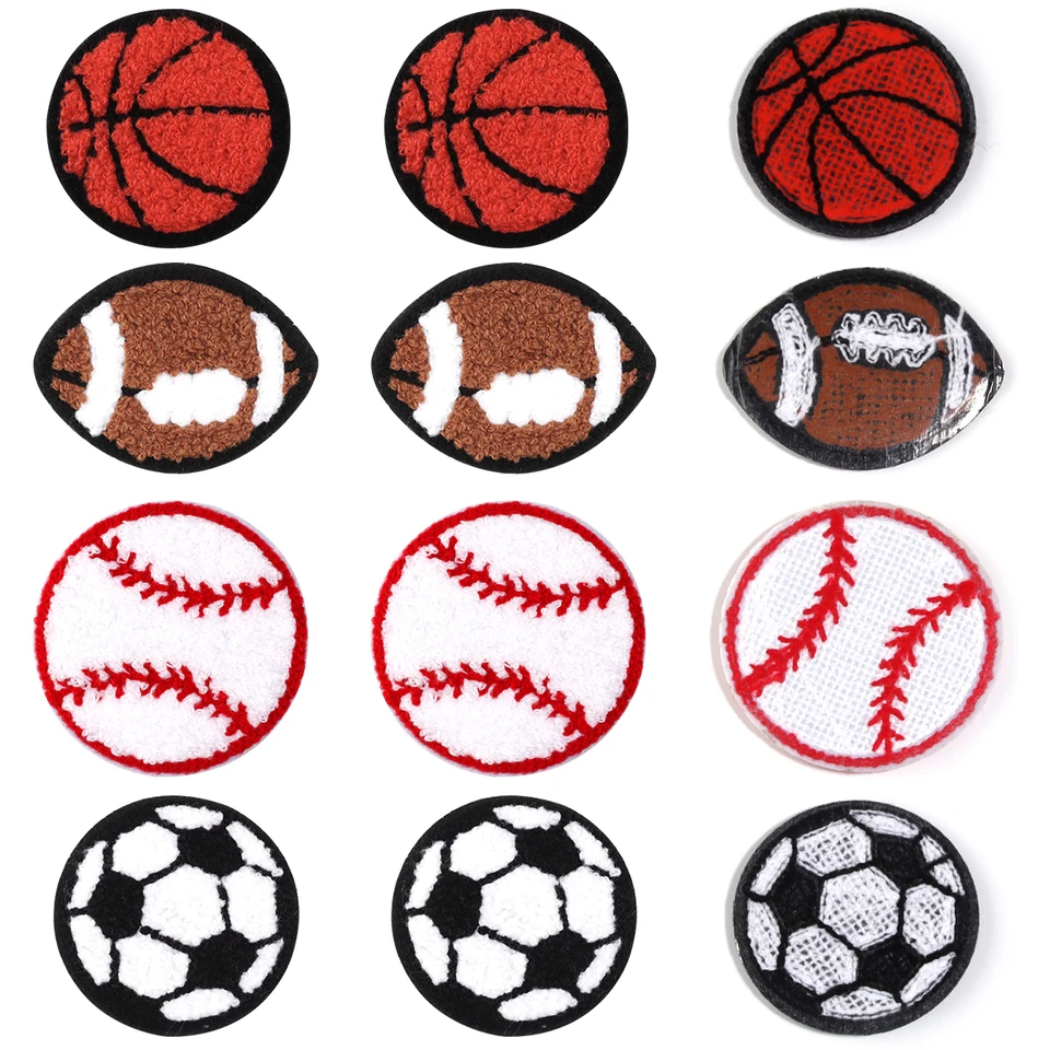 10 Toppe Termoadesive E Da Cucito A Forma Di Pallone Da Calcio - Ricamo Applique Per Abbigliamento E Accessori