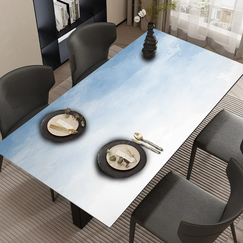 Artistic Gradient Living Room Table Mats PVC Waterproof Oil Proof Tablecloth Kitchen Dining Table Decoration Full Cover Mat 식탁보 4