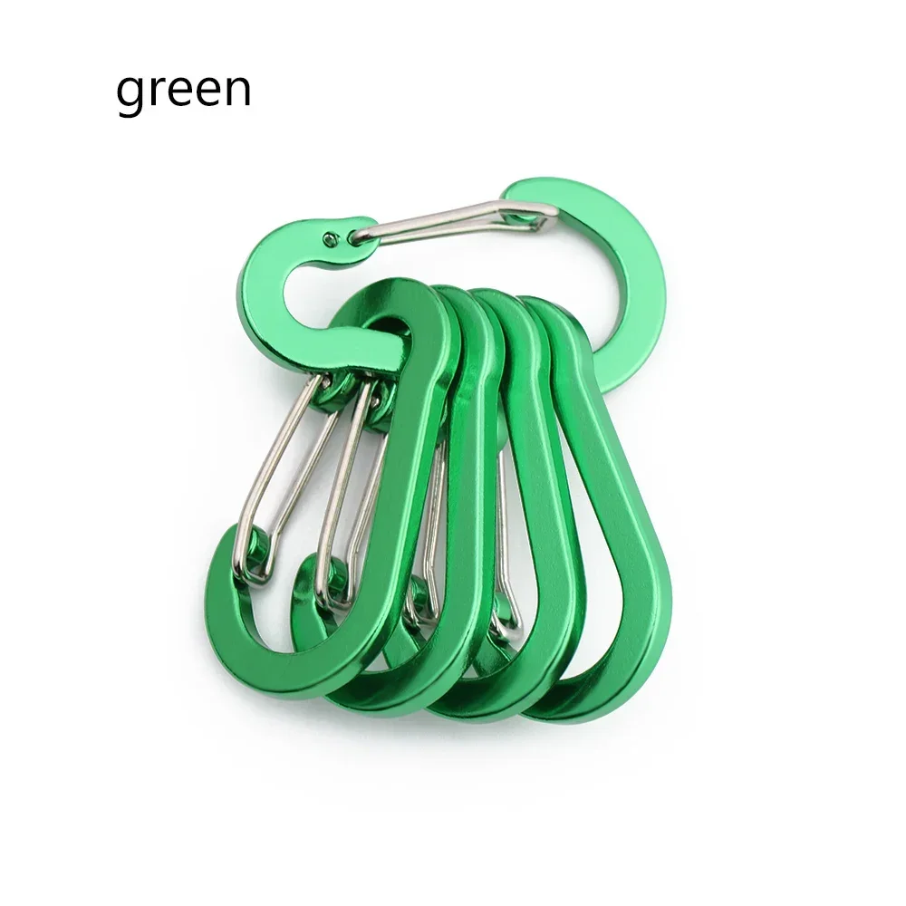 Pack De 10 Mosquetones En D De Aluminio - Para Mochila, Camping, Senderismo, Carga Hasta 50 Kg