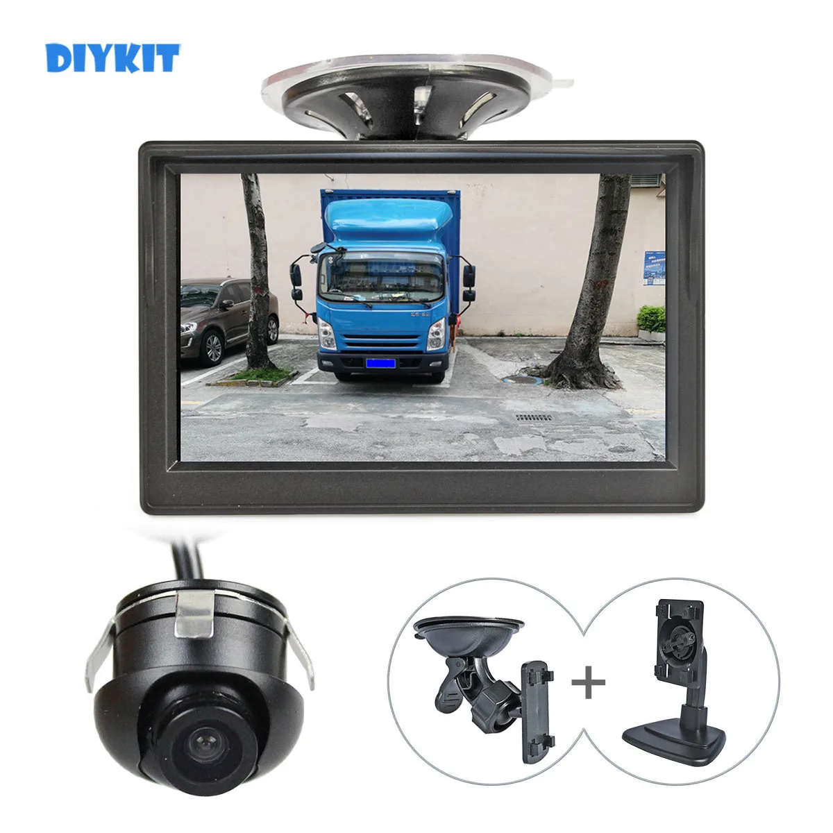 

DIYKIT 5inch TFT LCD Rear View Car Monitor HD Back Up Rear Front Side View Car Camera for Parking Assistance System