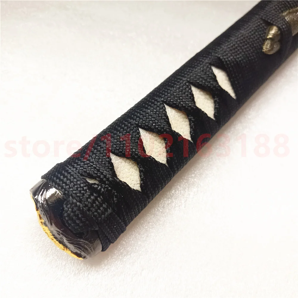 Unique Tsuka Handle Hilt Alloy Fuchi Menuki Kashira For Japanese Japan Samurai Katana Sword Fittings Fish Theme Real Rayskin New 6