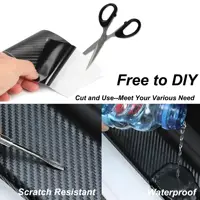 Carbon Fiber Automotive Adhesive Tape Roll Matte Black Protective Car Film Self-Adhesive Film 3D Vinyl Car Film Accessories 5