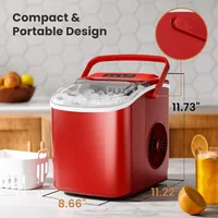 Ice Makers, Countertop Portable  Machine, 9 Bullet-Shaped Ice Cubes,26Lbs/24H, Self-Cleaning Function, Ice Makers 2
