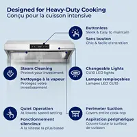 | Chef Series Range Hood 30" PS38 PRO PERFORMANCE Stainless Steel Slim Under Cabinet Range Hood Design | Steam Auto Cle 2