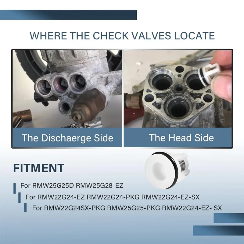 AR2233 Pressure Washer Pump Check Valve Kit Replace Annovi Reverberi RMW Series 70-0409 200344GS EZ Start pack of 6