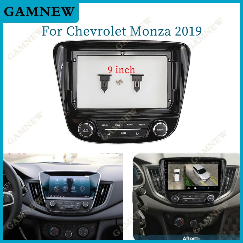 

9 inch Car Fascia Radio Panel for Chevrolet Monza 2019 Dash Kit Install Facia Console Bezel 9inch Plate Trim MP5 Adapter Cover