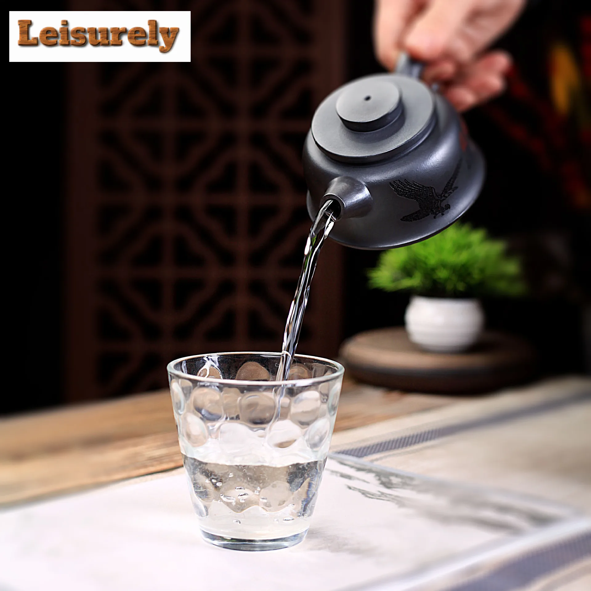 210ml Retro Yixing Purple Clay Teapots Handmade Pot Raw Ore Stone Yellow Mud Kettle With Strainer Chinese Zisha Tea Set Cafes