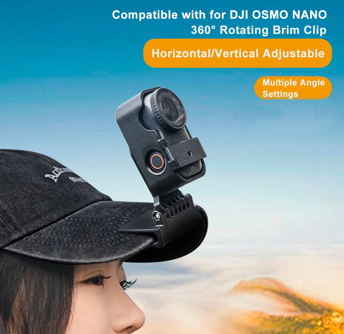 DJI 오스모 나노용 모자 클립 액션 카메라 야구 모자 챙 클립 고정 브래킷 액세서리