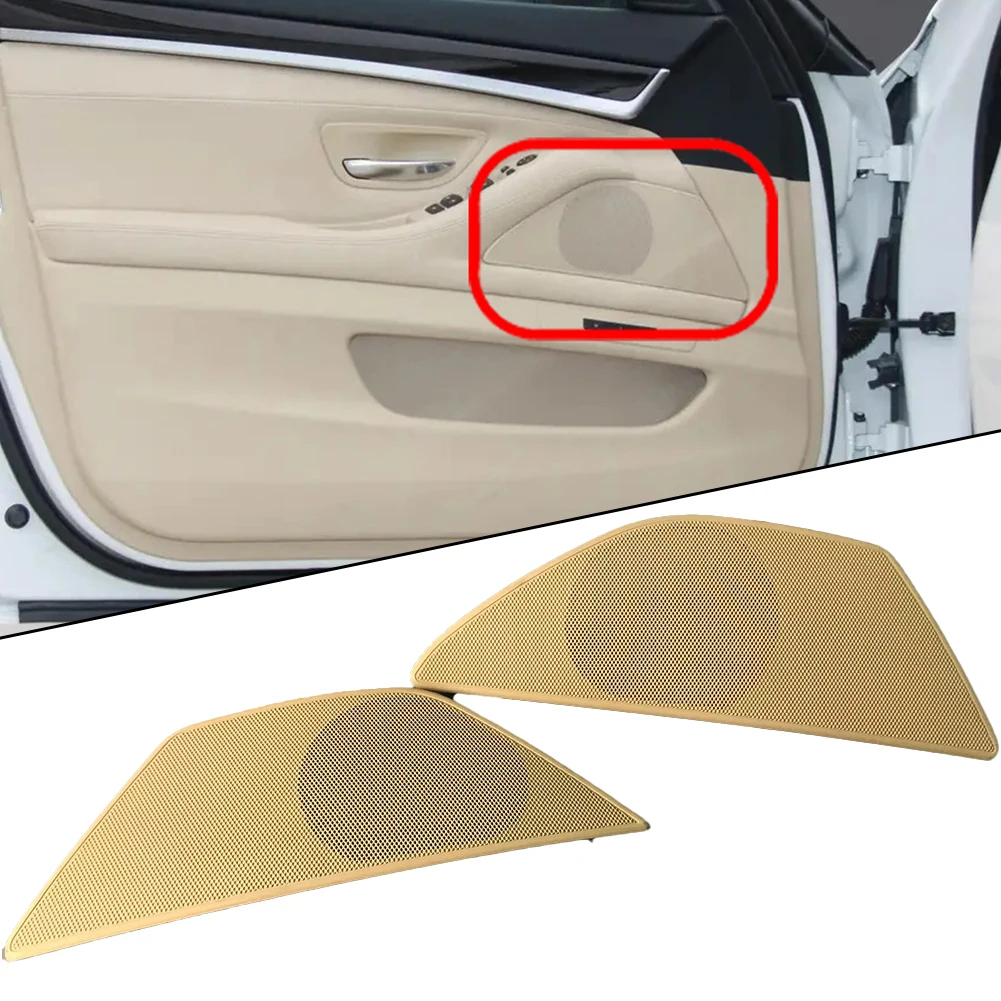 Omslagversiering Interieur Links Rechts Deur Hoorn Luidspreker Geluid Audio Speaker Grill Cover Voor BMW 5 Serie F10 F11 F18 520 523 525 530 LHD Decoratieve sticker (Size : Left Black