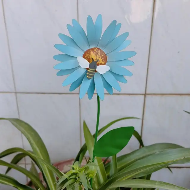 Kerti Tét Dekoratív Rozsdamentes Fémvirág Fém Virágbot Dekoráció Virágok Vízbiztos - Image 5