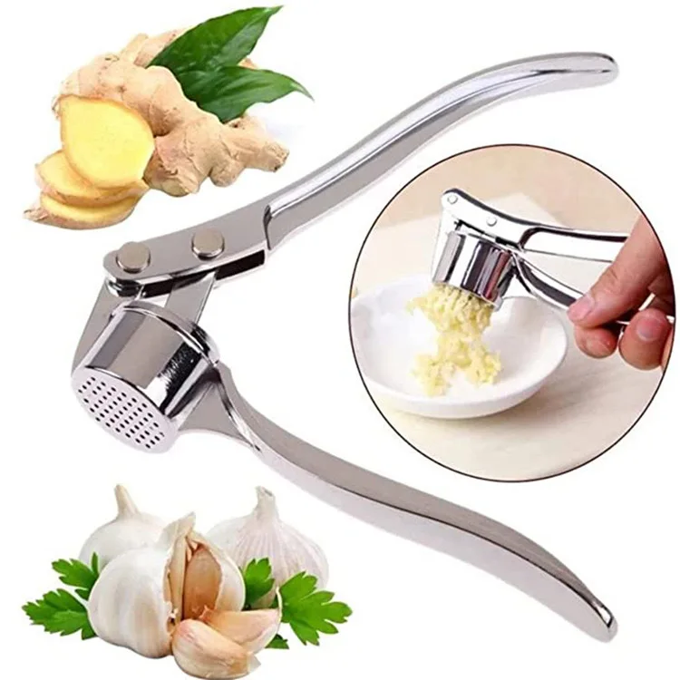 

Kitchen Manual Garlic Press Mincer Ginger Garlic Crusher Peeler Squeezer Heavy Duty Garlic Presser Ginger Chopper