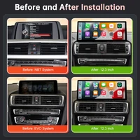 Écran d'affichage multimédia de voiture CarPlay sans fil de 12.3 pouces, pour BMW série 3 4 F30 F31 F32 F33 F34 F36 NBT EVO avec Android Auto 4