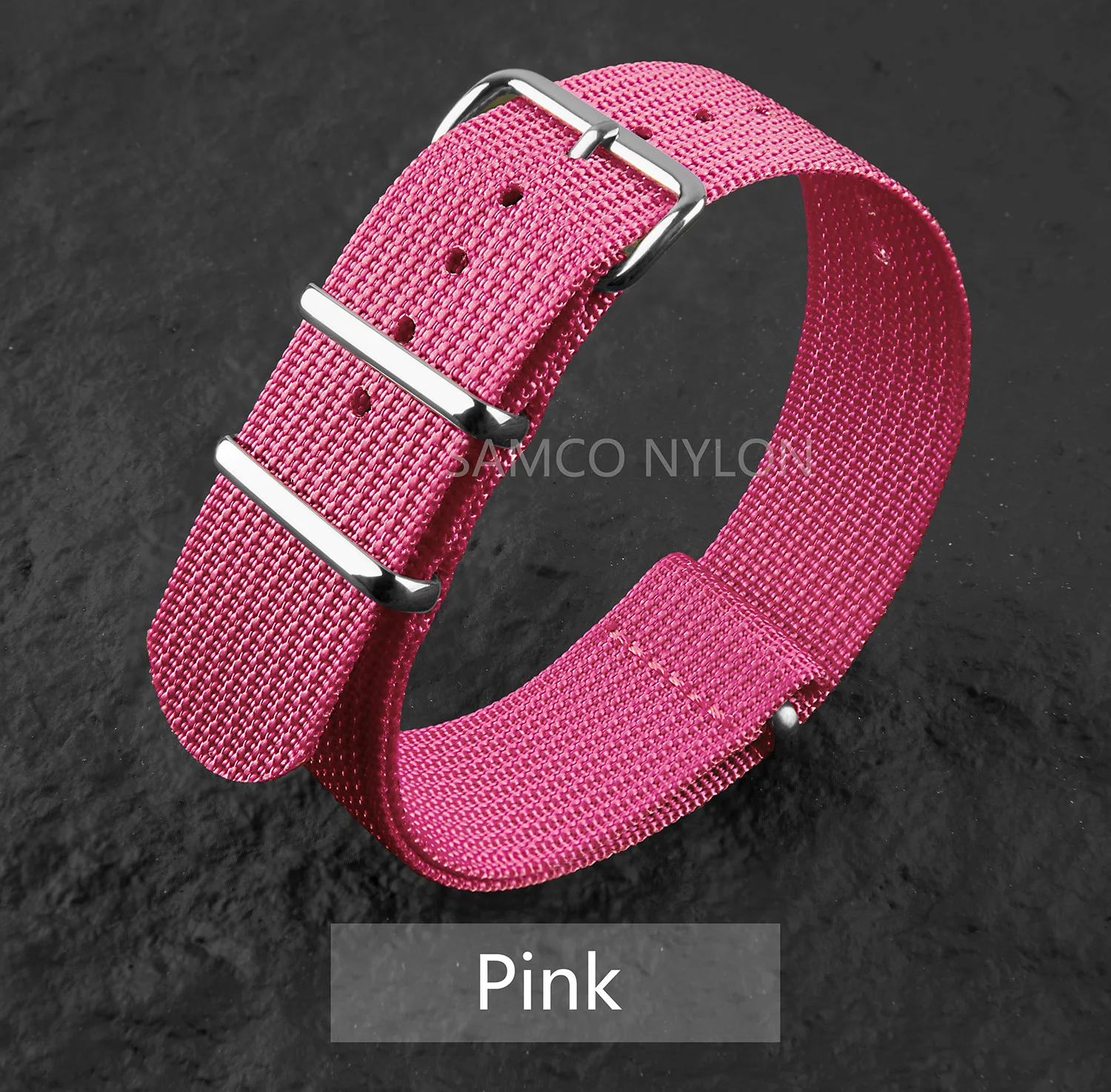 Durable Ribbed Nylon Watch Band - Comfortable & Washable Military-Style Strap for Men