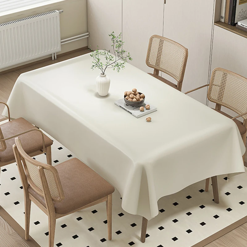 

Table Cloth Cream Lambskin Tablecloth Netflix Restaurant Waterproof Oil-Proof Rectangular Multi-Size Table Cover Cloth