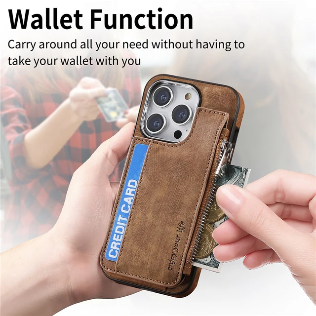 Luxury Wallet Card Slot Leather Lanyard Protection Cover For iPhone 15 14  13 Pro Max 12 Mini Shockproof Phone Cases Coque Funda - AliExpress