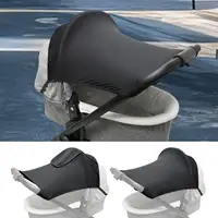 Black Stroller Sun Shade Universal Awning Sun Visor Canopy Cover Baby Windproof Umbrella Sunscreen Cover Stroller Accessories