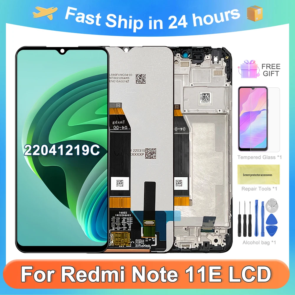 

Note 11E 6.58" Original Screen For Xiaomi Redmi Note 11E LCD Display Touch Screen Digitizer Assembly Note11e 22041219C LCD Parts