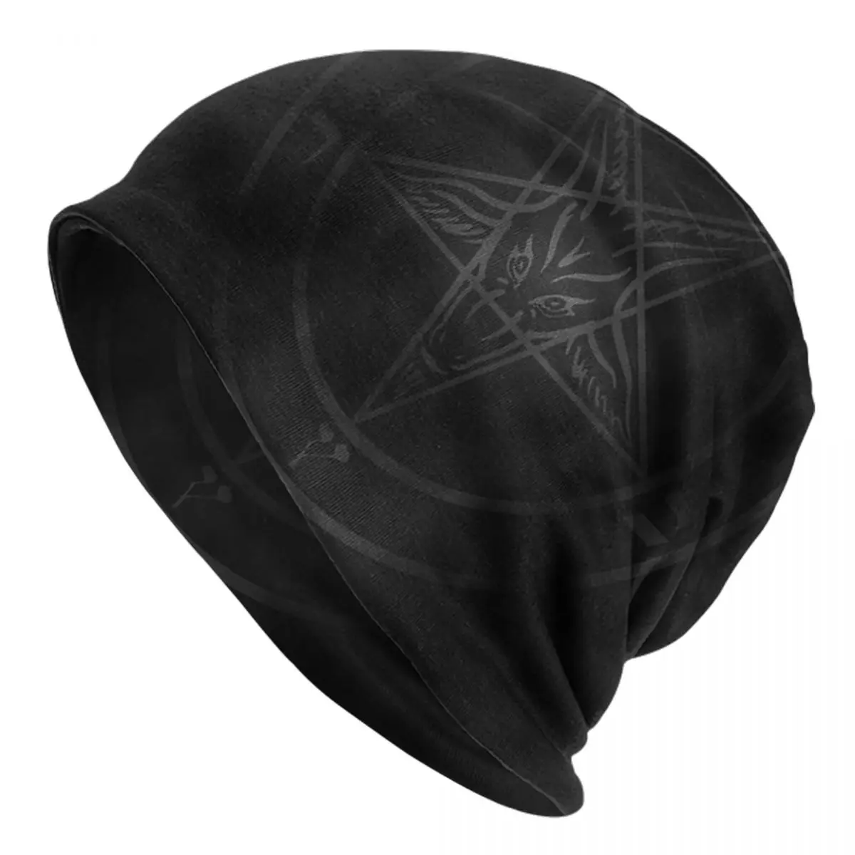 

Baphomet Satanic Goat Caps Goth Unisex Outdoor Skullies Beanies Hat Spring Warm Dual-use Bonnet Knitted Hat