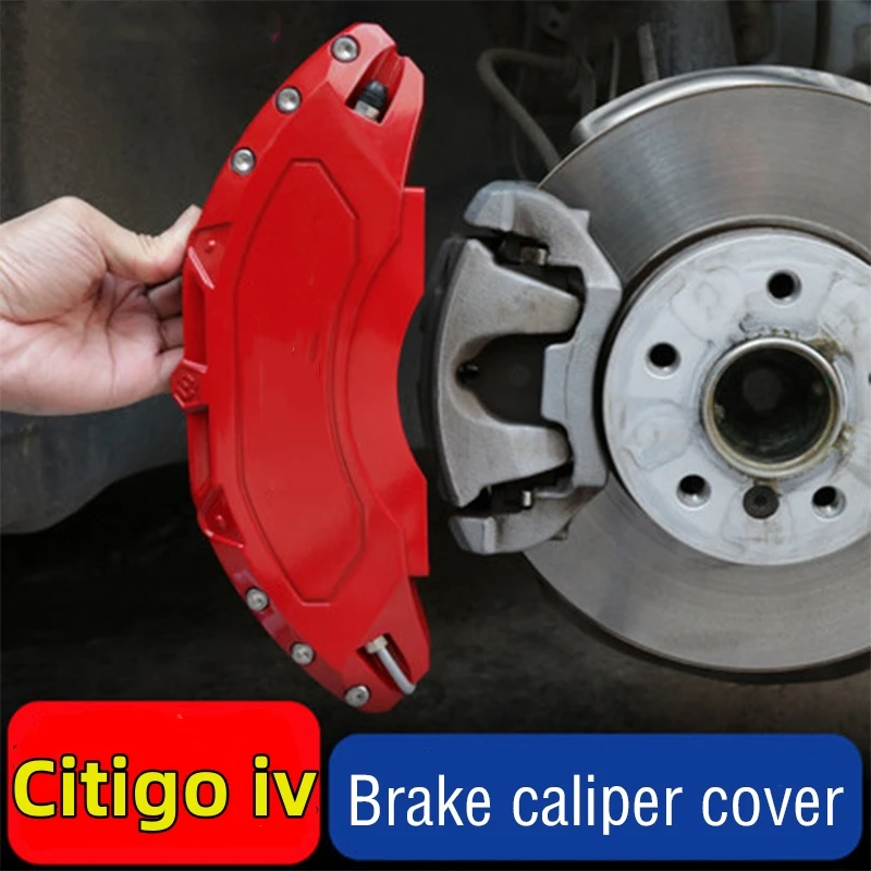 

Car Brake Caliper Cover Aluminum Metal For Skoda Citigo IV 2013 2014 2015