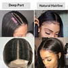 2x6 Closure Human Hair Newmi Transparent 2x6 Lace Closure Pre Plucked Straight Hair Natural Color Kim Lace Closure Extensions 6