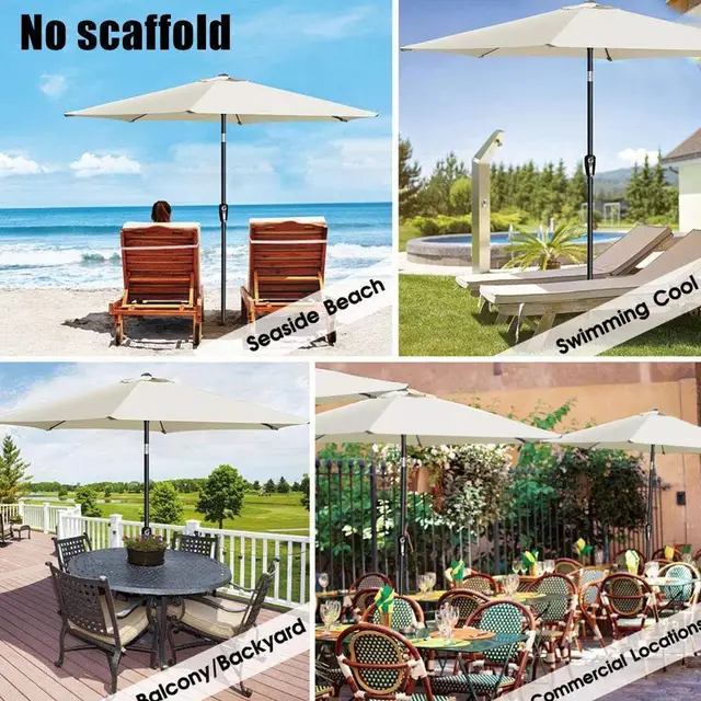 300 Cm -Es Parasol Kendő Cserélhető Ruha A Kültéri Kerti Napellenzőkhöz Kemping Árnyékos Terasz Banán Esernyő Burkolat - Image 6