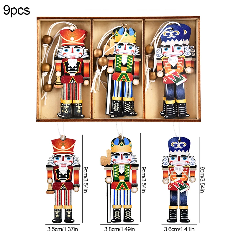 Rustic Christmas Wooden Pendant Ornaments - Gingerbread Man & Gnome Festive Decor