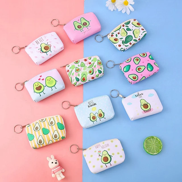 Porte-monnaie mignon imprimé de dessins animés pour filles, mini