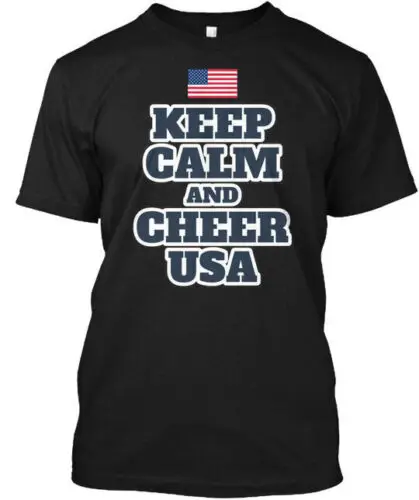 

Футболка с надписью Keep Calm And Cheer Usa-я горжусь командой, сделанной в США, размер от S до 5XL