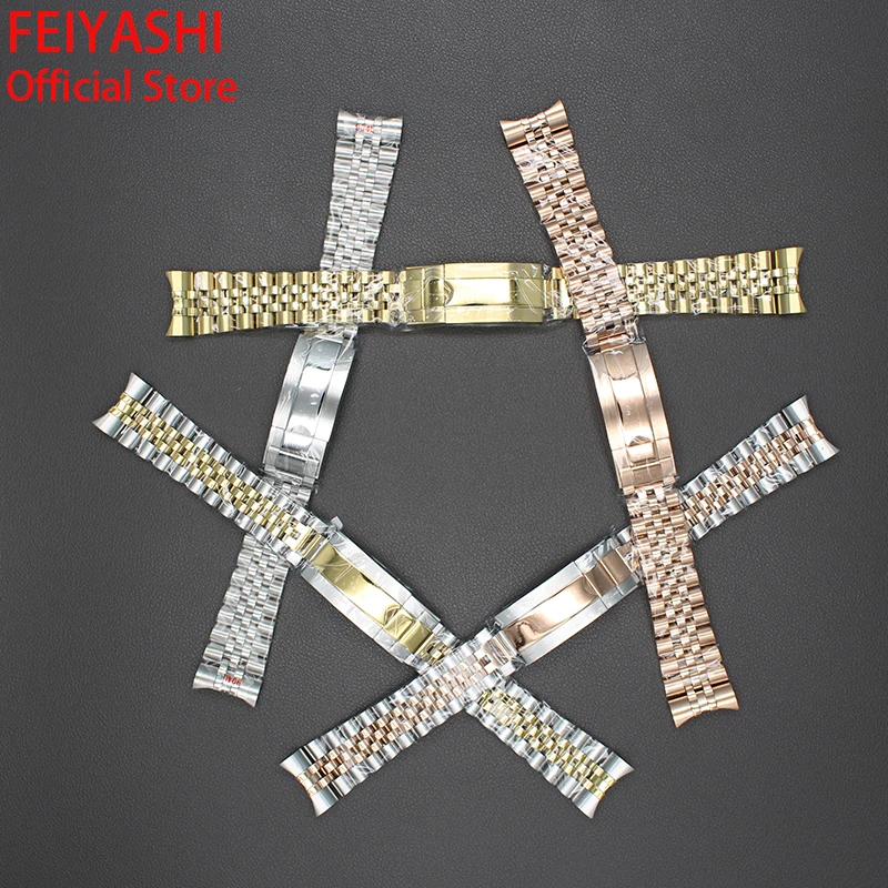 20mm Watchband 316L Stainless Steel Men's Watch Strap Bracelet Parts Wristband For 40mm Dive Case High-quality Accessories