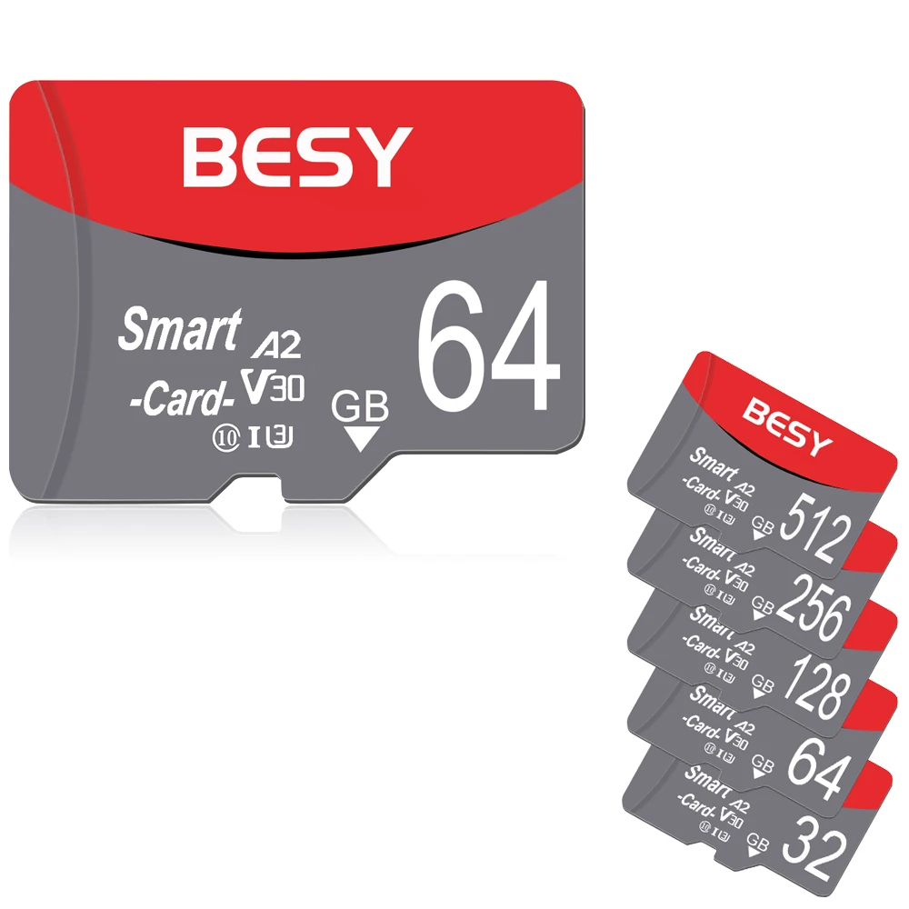 SD 메모리 카드 휴대 전화 게임 카메라용 미니 SD/TF 32GB U3, 64GB..