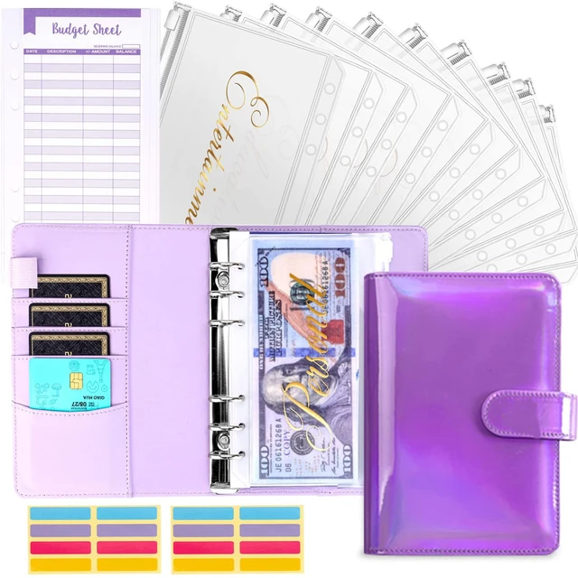 Personalized Butterfly Budget Binder, A6 Purple Binder With Five Cash  Envelopes