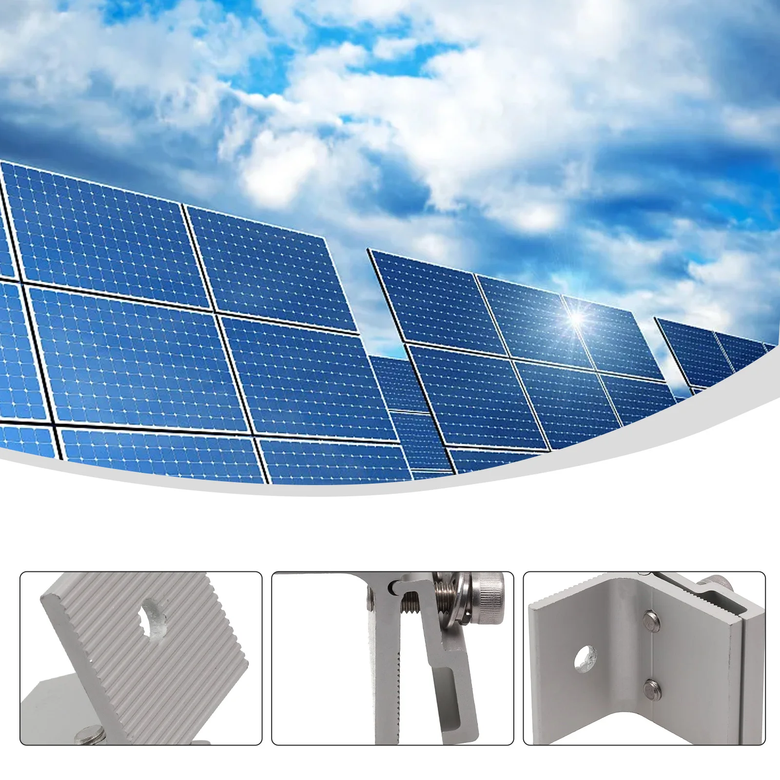 Solar Panel Clamps 1/4Pcs For PV Panel Roof