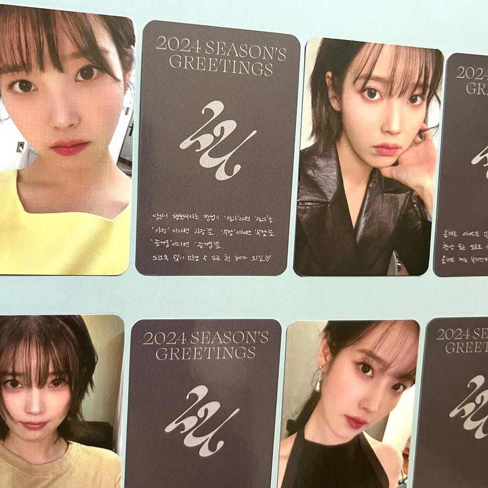 4Pcs/Set Kpop Idol Girl IU Lomo Cards Season's Greeting Photo Card Fans Gifts Collection