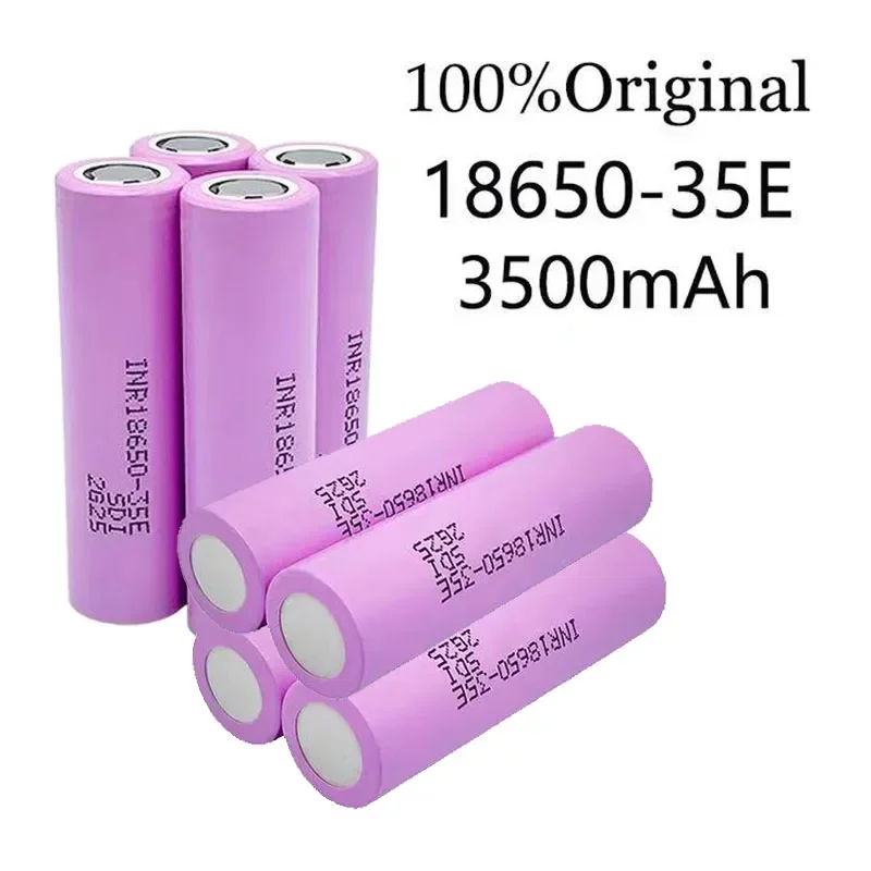 

Free Shipping of Rechargeable Batteries 100% Original 18650 3500mAh 25A Discharge INR18650 35E Lithium-ion for Screwdriver