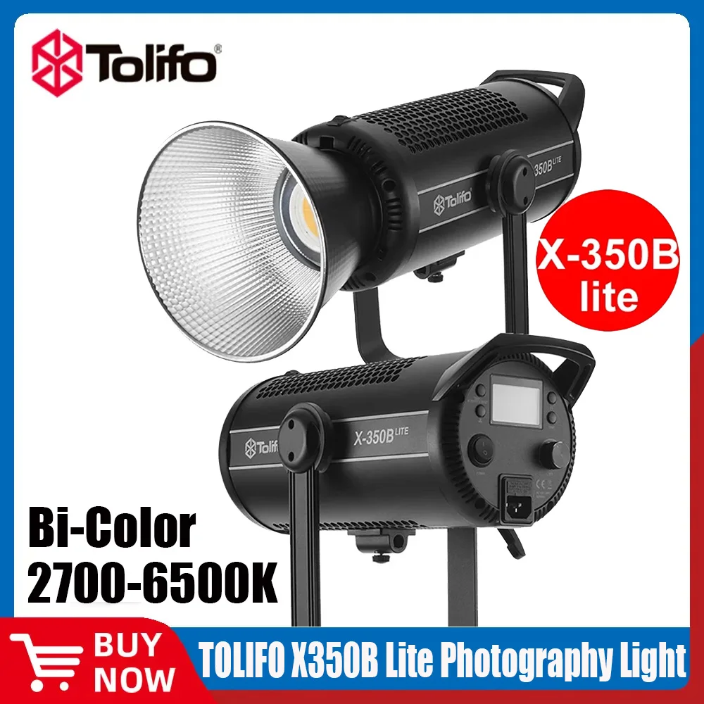 Tolifo Biccolor COB LED 조명, 필름 사진 스튜디오 비디오 제작용 APP 비디오 조명, X350B Lite, 22770Lux, 350W, 2700-6500K