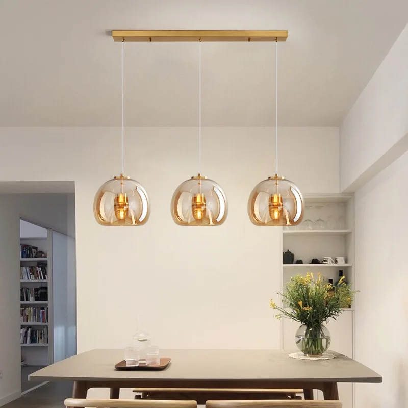 Nordic Restaurant Chandelier Lustre Pendant Lights Minimalist Coffee Shop Dining Kitchen Hanging Lamp Bar Bedroom Bedside Lamp