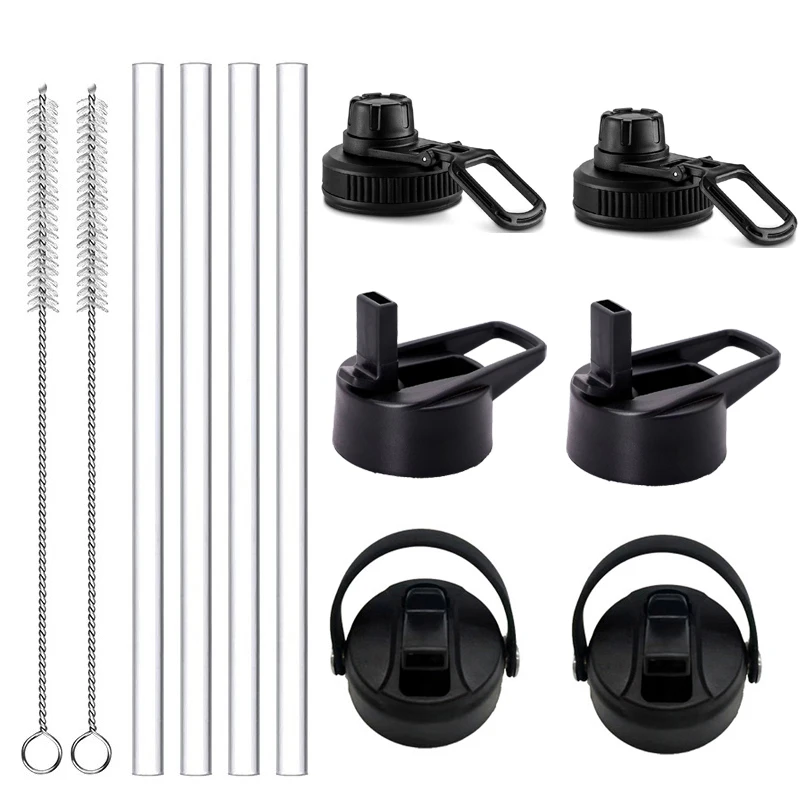ReplaceStrawFlipLidFlexCapforHydroWaterBottleFlaskPerfect