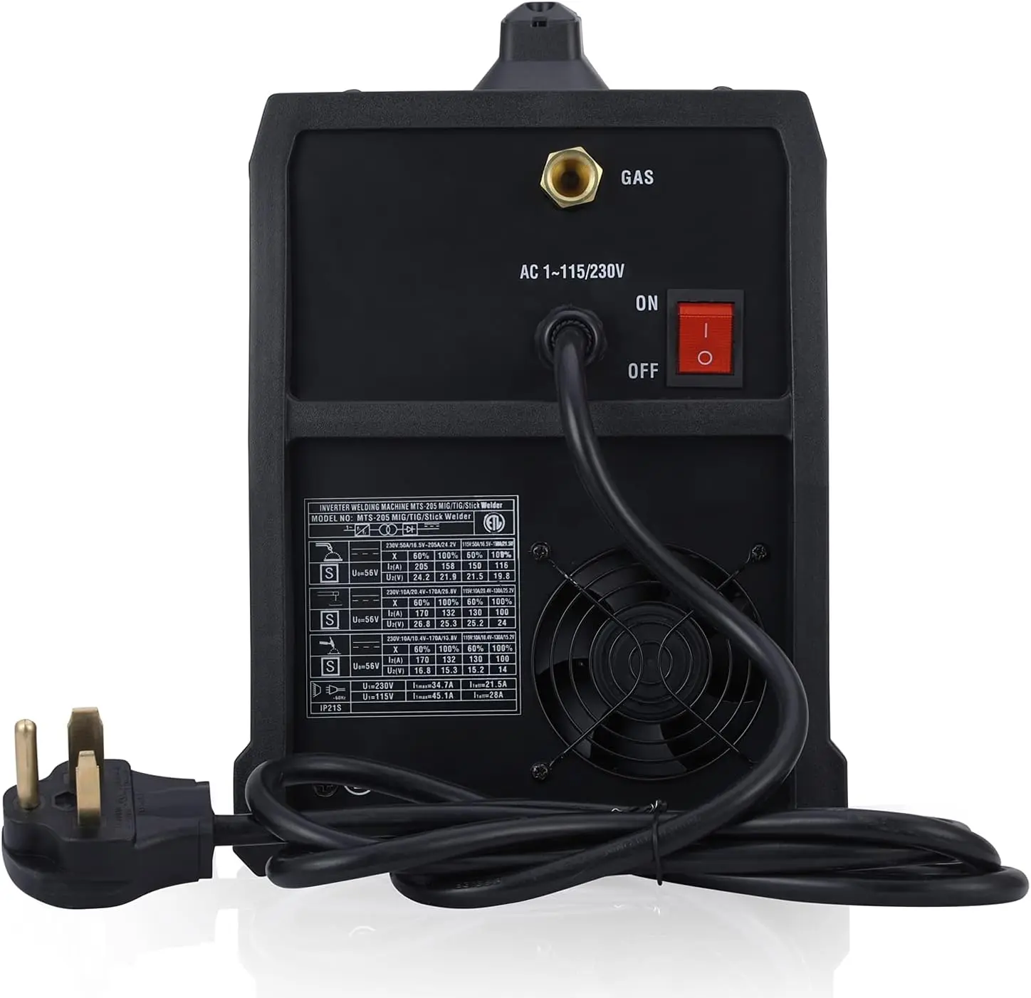 Welding Machine 205 Amp MIG/TIG-Torch/Stick Arc Combo Welder, Weld Aluminum(MIG) 110/230V Dual Voltage Welding New 4