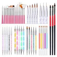 5/20Pcs Nail Art Brush Design Tip Painting Drawing Carving Dotting Pen Professional Nail Brushes Set Nail Art Manicure Tools New 1