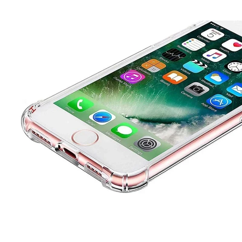 Shockproof Transparent Soft TPU Smartphone Case - Durable Back Cover